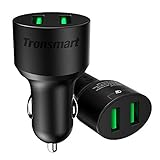 Dual USB Car Charger,Tronsmart 36W Both Support Quick Charge 3.0 (Quick Charge 2.0 Compatible) for Galaxy S8/S8+, LG G6, Nexus 6 and More
