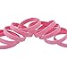 Forge Pink Ribbon Heart Breast Cancer Awareness Wristbands Hope Strength Courage Silicone Bracelets (10 Bracelets)