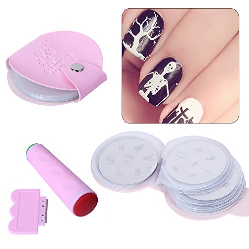 Elite99 nail art stamp collection set 24 metal nail pla…