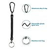 Shelure-Black-Fishing-Lanyard-Accessories-Plastic-Retractable-Coiled-Tether-with-Carabiner-for-Pliers-Lip-Grips-Tackle-Fish-Tools-Pack-of-8
