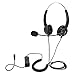 AGPtEK Call Center Binaural Corded Headset for Dial Pad Telephones
