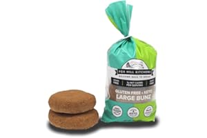 Low Carb & Gluten Free Large Buns | Certified Keto & Paleo Friendly | Zero Sugars, Grain Free & Dairy Free | Fox Hill Kitchens