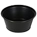 Dixie P032BLK Plastic Souffle Cup, 3.25oz Capacity, Matte Black (12 Packs of 200)
