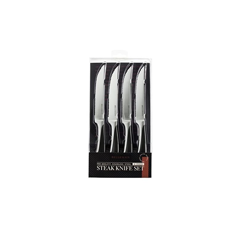 Bellemain Serrated Steak Knife Set Stainless Steel Kitchen Knife Set