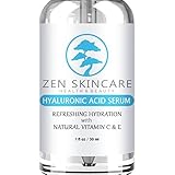 Hyaluronic Acid Serum - Best Anti-Aging Skin Care Product for Face - With Vitamin C Serum, Vitamin E & Green Tea - Reduces Wrinkles, Fine Lines & More - For Youthful & Radiant Skin