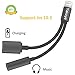 Lightning to 3.5mm Audio Adapter, Support iOS 10.3 Yakoye 2A 2 in 1 Lightning Charger and 3.5mm Earphones Jack Cable for Apple iPhone 7 7 Plus 6S 6 iPad - Black