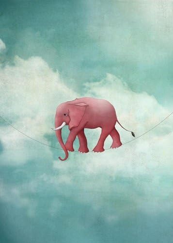 Easy Art Prints Maja Lindberg's 'Walking on a Thin Line' Premium Canvas Art - 35" x 25"