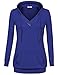 Tunic Sweater,Timeson Women's Long Sleeve V Neck Pullover Hoodie Sweatshirt With Kangaroo Pocket Deep Blue M