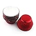 Eoonfirst Red Foil Cupcake Case Liners Valentine's Day Baking Muffin Paper Cups 198 Pcs