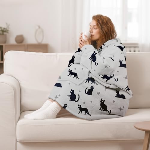 Queenshin Oversized Hoodie for Teen Ladies, Super Soft and Comfortable Sherpa Pullover