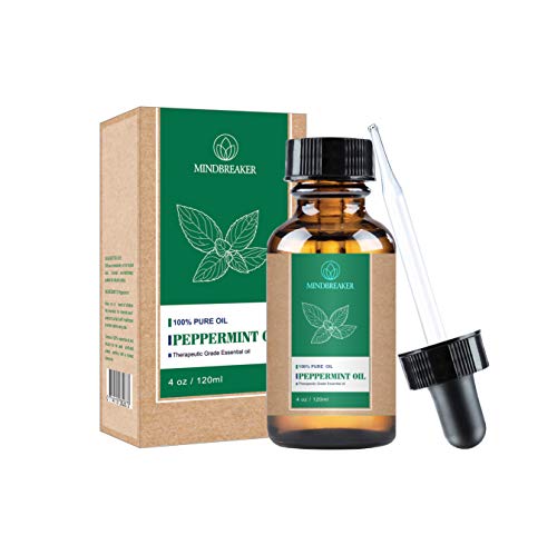 Peppermint Essential Oil, 100% Pure Organic and Natural, Therapeutic Grade Peppermint Oil for Diffuser,Relaxation, Hair and Body Blends (4oz)
