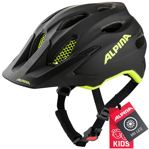 ALPINA Carapax JR. Flash MTB-Fahrradhelm, blk-neon-YEL matt, 51-56 cm