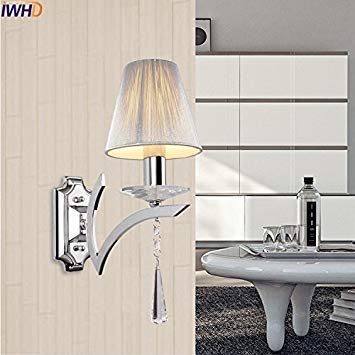 Questquo Iwhd Modern Crystal Led Wall Lamp Beside Living Room