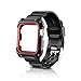 Compatible with Apple Watch Band with Case 42mm, MAIRUI Rugged Protective G Shock Replacement Wristband for Apple Watch Series 2/1, iWatch Nike+/Sport/Edition (Black&Red)