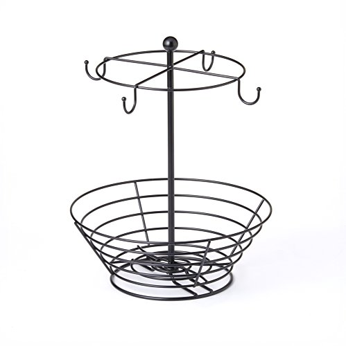 NIFTY 8830 Storage Basket Coffee Cup Carousel, One Size, Black