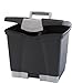 Storex Portable File Storage Box with Drawer Tray, Latch Lid, Letter Size, Black (61523U01C)