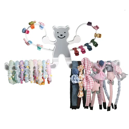 WUBAYI Headband Holder Organizer-Wall Mounted Hair Accessories Hairband Organiser Earring Holder-Girl's room decorations for storing headbands hair clips haircards leather bands hair bands