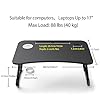 Laptop-Table-with-USB-Ports-Elekin-Laptop-Standing-Desk-for-Bed-Portable-Bed-Tray-Lap-Desk-with-Cup-Holder-for-Writing-Reading-Working-on-BedCouchSofa-with-Little-Gift-Small-Fan-Small-Lamp Laptop Table with USB Ports, Elekin Laptop Standing Desk for Bed, Portable Bed Tray, Lap Desk with Cup Holder for…