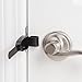 Portable Door Lock, Home Security and Travel Protection, Metal, Black
