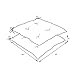 Pillow Perfect Floral Indoor/Outdoor Chair Seat Cushion with Ties Tufted, Weather, and Fade Resistant, 18.5