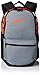 NIKE Brasilia Medium Backpack, Black/Cool Grey/Habanero Red, Misc