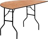 Flash Furniture 60'' Half-Round Wood Folding Banquet Table