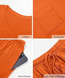 RUBZOOF Pajamas for Women Short Sleeve Casual