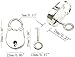 Hyamass 3pcs Vintage Antique Style Mini Bear Head Archaize Padlocks Key Lock with Keys (Silver)