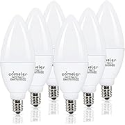 LED Candelabra Bulb, Ceiling Fan Light Bulbs, E12 LED Bulb, 5 Watt (60 Watt Equivalent), Soft White 2700K LED Chandelier Light Bulbs,Comzler Candle Bulb Small Base for Chandelier, Non-Dimmable (6 Pack)