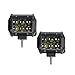 DiGo 2Pcs 18w 4x4 4D Cree LED Work Light Bar Flood Spot Beam Offroad Van 12V 24V 4x4 4WD ATV Truck Motorcycle Boat Tractor LED Work Lamp