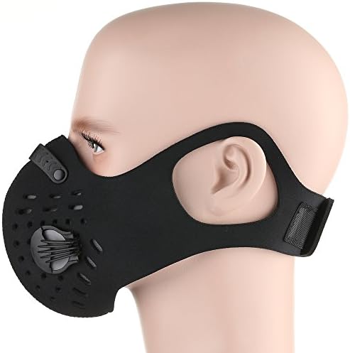 MONATA Dust Mask, Anti-Dust Mask with Activated Carbon Filter (Black)
