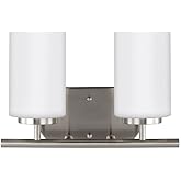 Generation Lighting 41161EN3-962 Oslo Two - Light Wall/Bath Vanity Style Fixture, Brushed Nickel