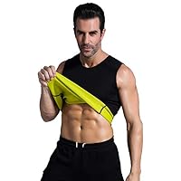 Ausom Mens Sweat Shaper Vest- Hot Thermo Slimming Shapewear- Exercise & Workout Sauna Suit- Best Abdominal Trainer- Upper Body Fat Burner for Weight Loss
