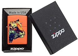Zippo Tiger Orange Matte Pocket Lighter