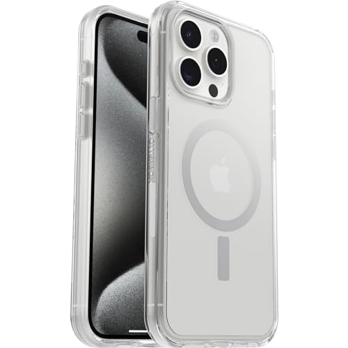 OtterBox Symmetry Clear MagSafe Case for iPhone 15 Pro Max, Clear