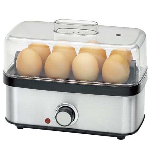 Electric Egg Cooker Rapid – 8 Egg Capacity for Hard Boiled Eggs, Soft boiled egg, Poached Eggs, Scrambled Eggs, or Omelets Maker with Auto Shut Off