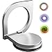 eBoot Phone Finger Grip Ring Stand with 360 Degree Rotation, No Loose Smartphones Metal Holder for Mobile Cell Phone (Silver)