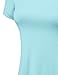 Made by Johnny MBJ WT769 Womens V Neck Trapeze Tunic L Aqua
