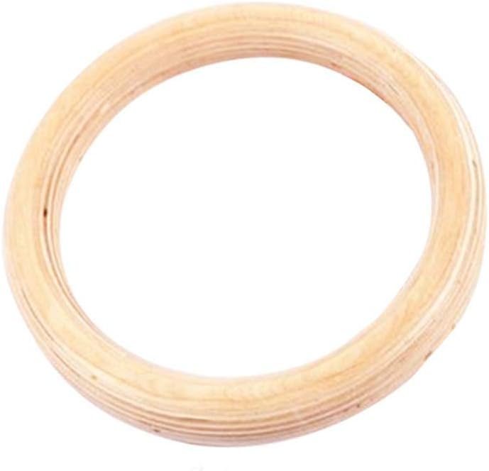 Sanmubo Exercise Rings, Birch Fitness Rings Gymnastics Training Ring, Gymnastic Rings Wooden Gym Rings 28 MM 32 MM Rings (Lifting Rope Is Not Included)