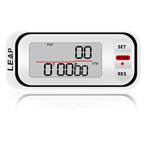 LEAP 3D Walking Pedometer Clip on with Strap, Weak 7 Days Memory, Accurate Step Counter for Walking LEAP 3D Walking Pedometer Clip on with Strap, Weak 7 Days Memory, Accurate Step Counter for Walking