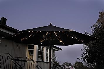 solar parasol string lights