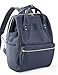 Kah&Kee Leather Backpack Diaper Bag with Laptop Compartment Travel School for Women Man (Navy, Medium)