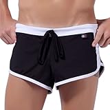 Men Elastic Boxer Shorts Size M Color Black