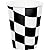 Race Car Party Bundle - Black and White Party Plastic Tablecloth, 8 Checkered Round Paper Plates 8 cups 16 Napkins