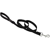 Dog Leash by Lupine in 3/4" Wide Black 6-Foot Long with Padded Handle