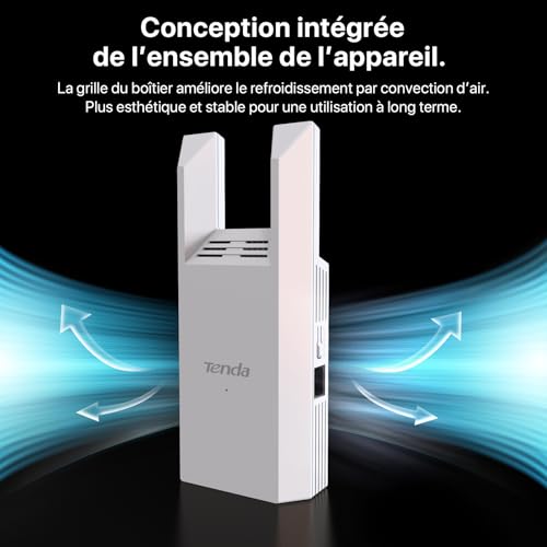 Répéteur WiFi, Amplificateur WiFi N300, WiFi Extender, WiFi Booster, 1 Port Ethernet, Couvre jusqu'à 90㎡, Compatible avec Les Box Internet, R10(Blanc)