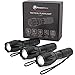 PowerBear LED Tactical Flashlight [3 Pack] Water Resistant with 5 Light Modes