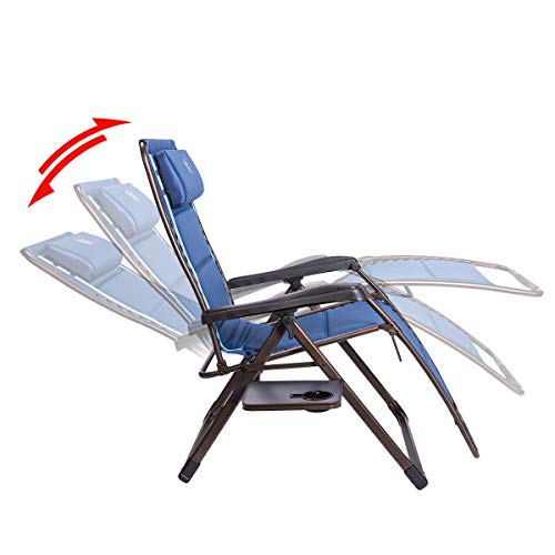 Timber Ridge Zero Gravity Patio Locking Lounge Chair Oversize XL Padded