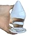 Epichao Huge Head Glass Butt Plug Crystal Anal Plug Bum Bomb Plug Trainer Anal Expander Training Sex Toy (2XL)