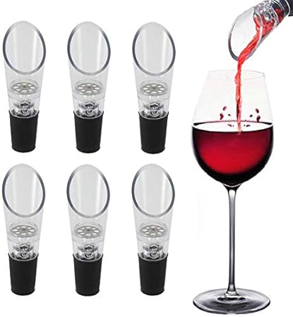 KARP Wine Aerator Pourer (6-Pack) - Premium Aerating Decanter Spout Bar Accessories